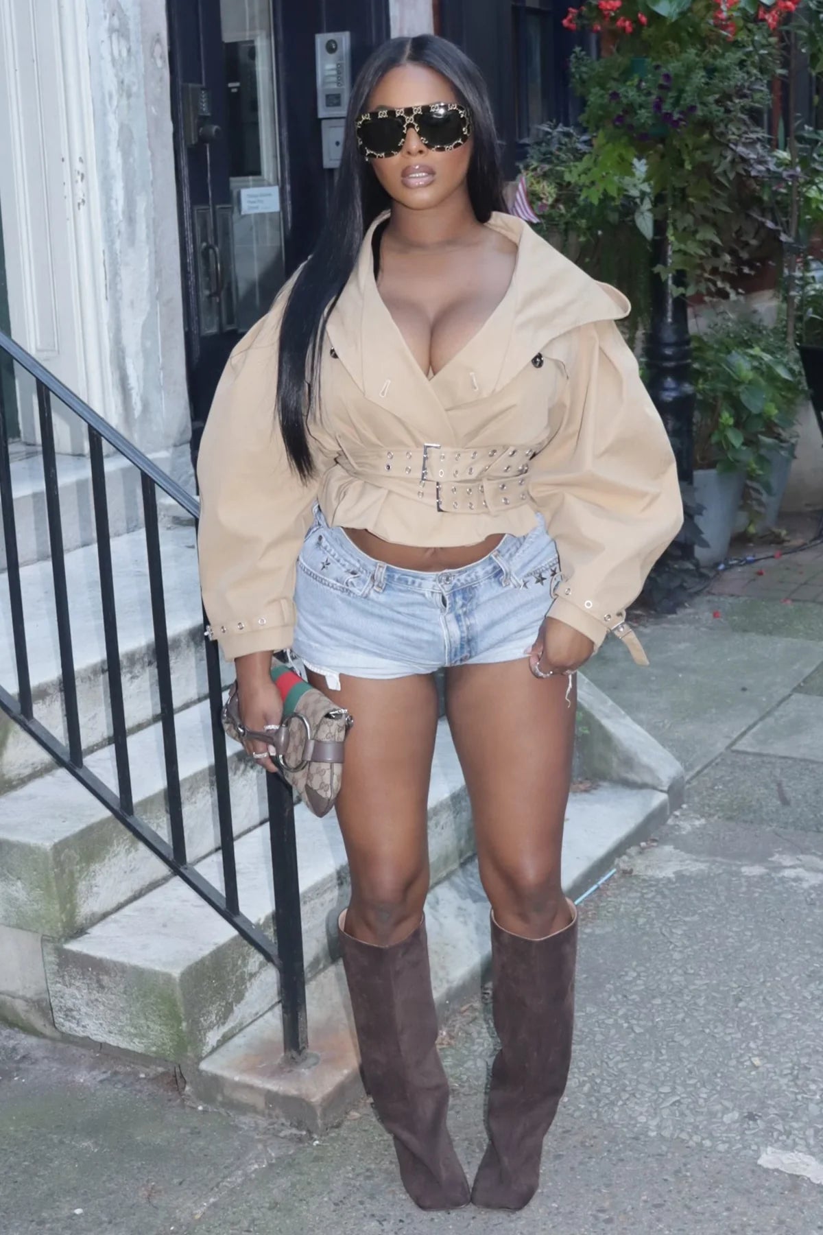 Sasha Cropped Trench