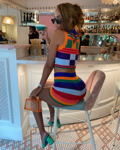 Colorblock Short Set